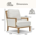 thumbnail image 5 of Member's Mark Savannah Cream Fabric Wood Trim Accent Chair, 5 of 8