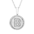 thumbnail image 1 of Diamond Initial Pendant Necklace in Sterling Silver, 1 of 6