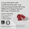 thumbnail image 6 of Sports Research Vitamin D3 + K2 Gummies, Plant-Based, 90 ct, 6 of 7
