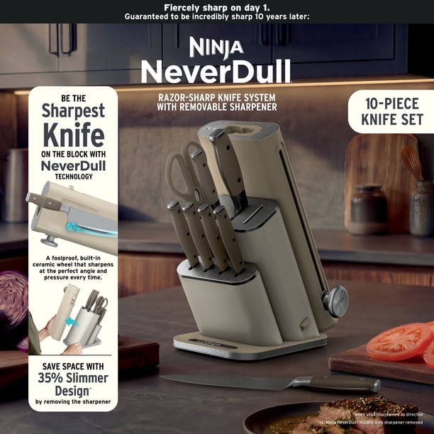 Ninja NeverDull 10-Piece German Stainless Steel Knife Set with