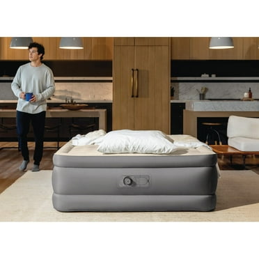 TruAire® 20” Queen Air Mattress, Stronger and PVC-Free with Built-In Pump