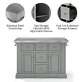 thumbnail image 3 of Crosley Furniture Julia Stainless Steel Top Island With Back Stools, Assorted Colors, 3 of 14