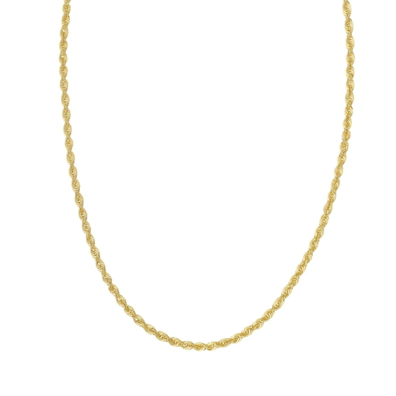 Sparkle Rope Chain Hollow Necklace in 14K Gold