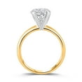 thumbnail image 3 of Lab Created Pear Cut Solitaire Diamond Ring In 18K Gold, 3 of 7