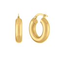 thumbnail image 4 of High-Polish Hoop Earrings in 18K Gold, 4 of 6