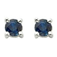 thumbnail image 2 of Round Cut Gemstone Stud Earrings in 14K Gold, 2 of 4