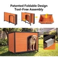 thumbnail image 3 of Outdoor wooden dog house, Large 45" L x 29" W x 33" H, Brown, 3 of 6