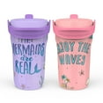 thumbnail image 5 of Zak Designs 14-oz. Stainless Steel Double Wall Sutton Grip Tumbler for Kids, 2-Piece Set, Assorted Characters, 5 of 12