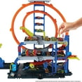 thumbnail image 4 of Hot Wheels Mega Loop Garage Playset with 1 Die-Cast Toy Car & 1 Toy Helicopter, 4 of 6