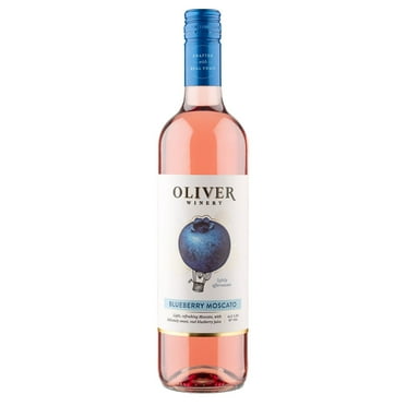 Oliver Winery Blueberry Moscato Wine, 750 ml