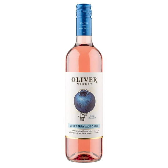 Oliver Winery Blueberry Moscato Wine, 750 ml