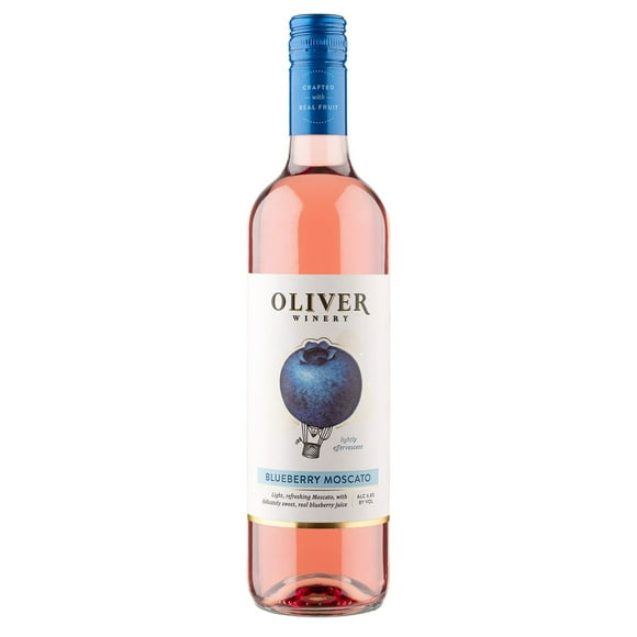 Oliver Winery Blueberry Moscato Wine, 750 ml