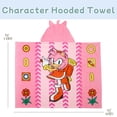 thumbnail image 6 of Kids Character 100% Cotton Hooded Towel With Hand Pockets, 6 of 9
