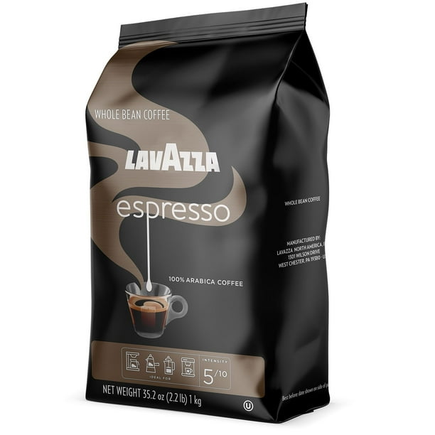 Lavazza Medium Roast Whole Bean Coffee, Caffe Espresso, 35.2 oz