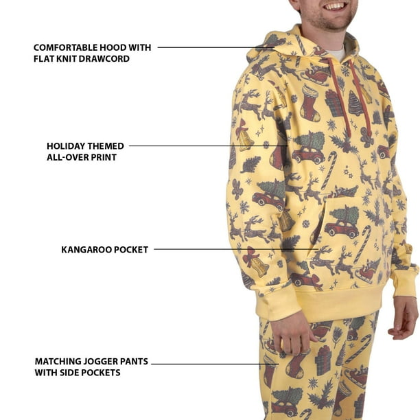 Dec. 25th Men's Holiday Fleece 2-Piece Hoodie & Jogger Set