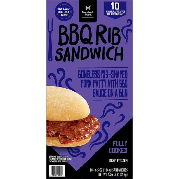 Member's Mark BBQ Rib Sandwich, Frozen 10