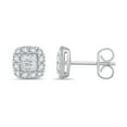 thumbnail image 3 of 0.50 CT. T.W. Princess Cut Halo Diamond Stud Earrings in 14K Gold, 3 of 7