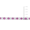 thumbnail image 4 of Round Cut Lab Created Gemstone Tennis Bracelet in Sterling Silver, 4 of 5