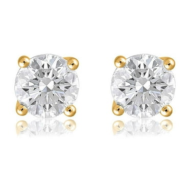 Lab Created Round Cut Diamond Stud Earrings