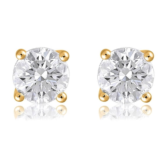 Lab Created Round Cut Diamond Stud Earrings