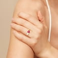 thumbnail image 6 of Lab Created Ruby & White Sapphire Diamond Ring in 14K Gold, 6 of 6