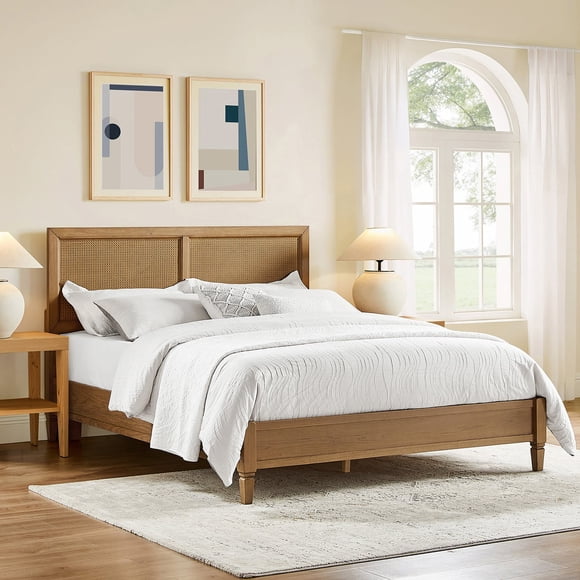 Crosley Furniture Katia King Bed in Driftwood