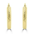 thumbnail image 3 of Diamond Cut Hoop Earrings in 14K Gold, 3 of 4