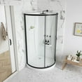 thumbnail image 7 of Breeze 38” x 38” x 77” Corner Shower Kit with Clear Glass, Walls, Base and Hardware, 7 of 21