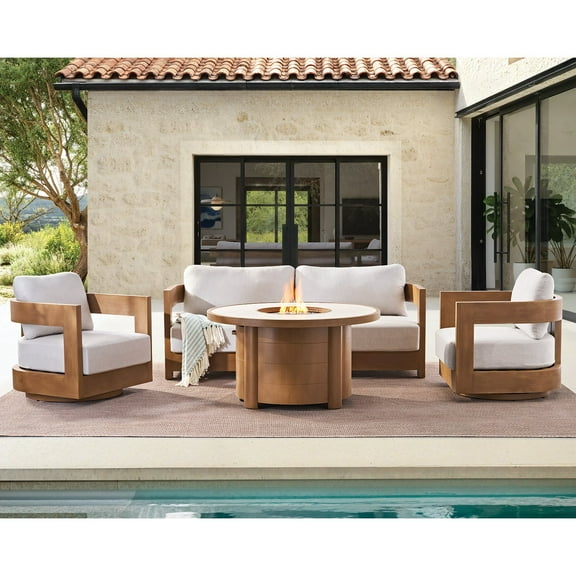 Member's Mark Palmero Fire Seating Set with Sunbrella Fabric, 4pc