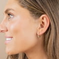 thumbnail image 7 of 0.23 CT. T.W. Diamond Hoop Earrings in 14K Gold, 7 of 7