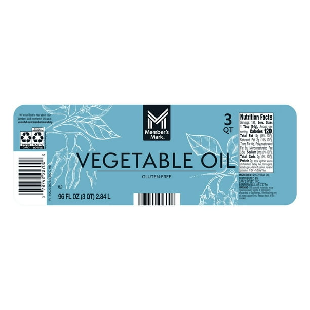Member's Mark Vegetable Oil, 192 oz.