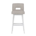 thumbnail image 3 of HH2 Home Upholstered Key Back Wood Adjustable Height Swivel Bar Stool, 3 of 11