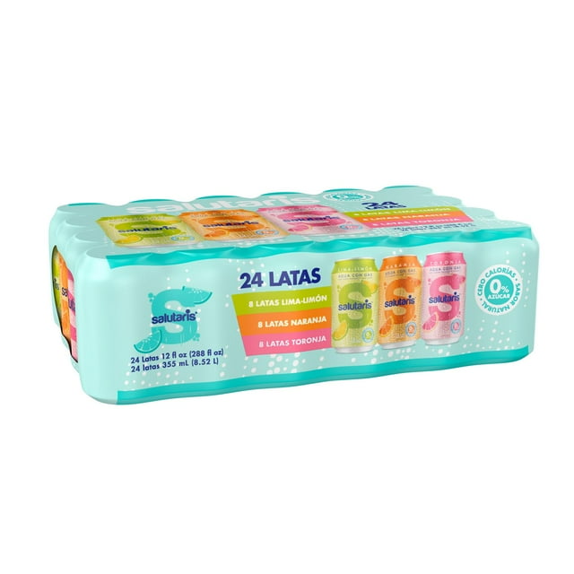 Salutaris con Gas Variety Pack, 12 fl. oz., 24 pk.