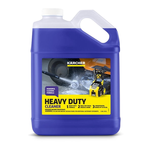 Kärcher Heavy Duty Cleaner, Removes Grease, Dirt, and Grime, Highly Concentrated, Makes up to 40 gal of Cleaner, Residue Free, Readily biodegradable, For Pressure Washers