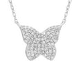 thumbnail image 1 of Diamond Butterfly Pendant Necklace in Sterling Silver, 1 of 5