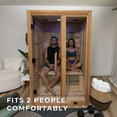 thumbnail image 4 of Backyard Discovery 2-Person Cedar Wood Indoor Infrared Sauna with Red Light Therapy & Chromotherapy, 4 of 13