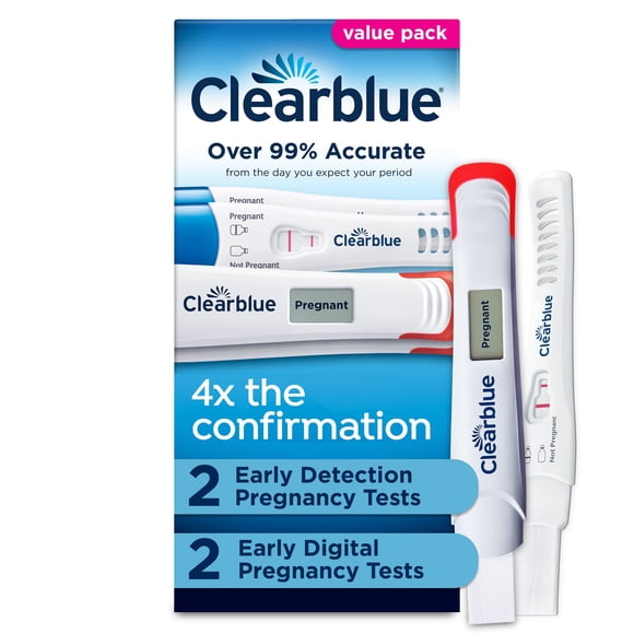 Clearblue Early Combo Pack Pregnancy Tests, 4 ct.