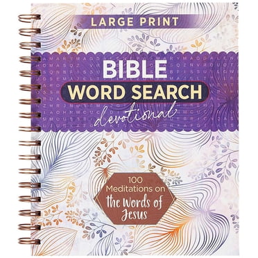 Bible Word Search Devotional, The Words of Jesus, Spiral Bound