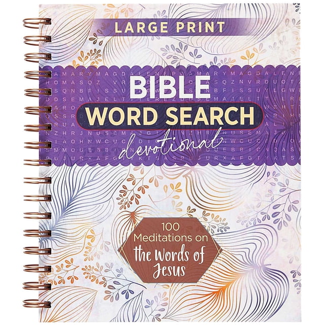 Bible Word Search Devotional, The Words of Jesus, Spiral Bound