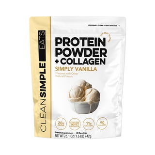 Clean Simple Eats Simply Vanilla Protein Powder + Collagen, Vanilla, 1.63 lbs.
