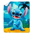 thumbnail image 1 of Lilo & Stitch "Palm Smiles" Cloud Sherpa Throw Blanket, 50" x 60", 1 of 6
