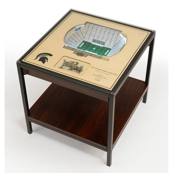 YouTheFan Michigan State Spartans Lighted Stadium End Table