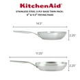 thumbnail image 3 of KitchenAid 3-Ply Base Stainless Steel Cookware Induction 2-Piece Fry Pans Set, Brushed Stainless Steel, 3 of 9