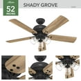 thumbnail image 5 of Hunter 52" Shady Grove Ceiling Fan With LED Light Kit And Pull Chain, Choose Color, 5 of 13