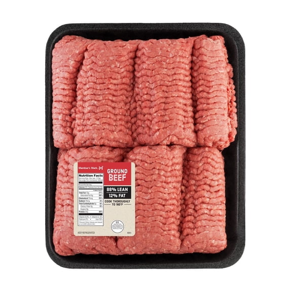 Member's Mark 88/12 Ground Beef, priced per pound