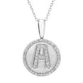 thumbnail image 1 of Diamond Initial Pendant Necklace in Sterling Silver, 1 of 7