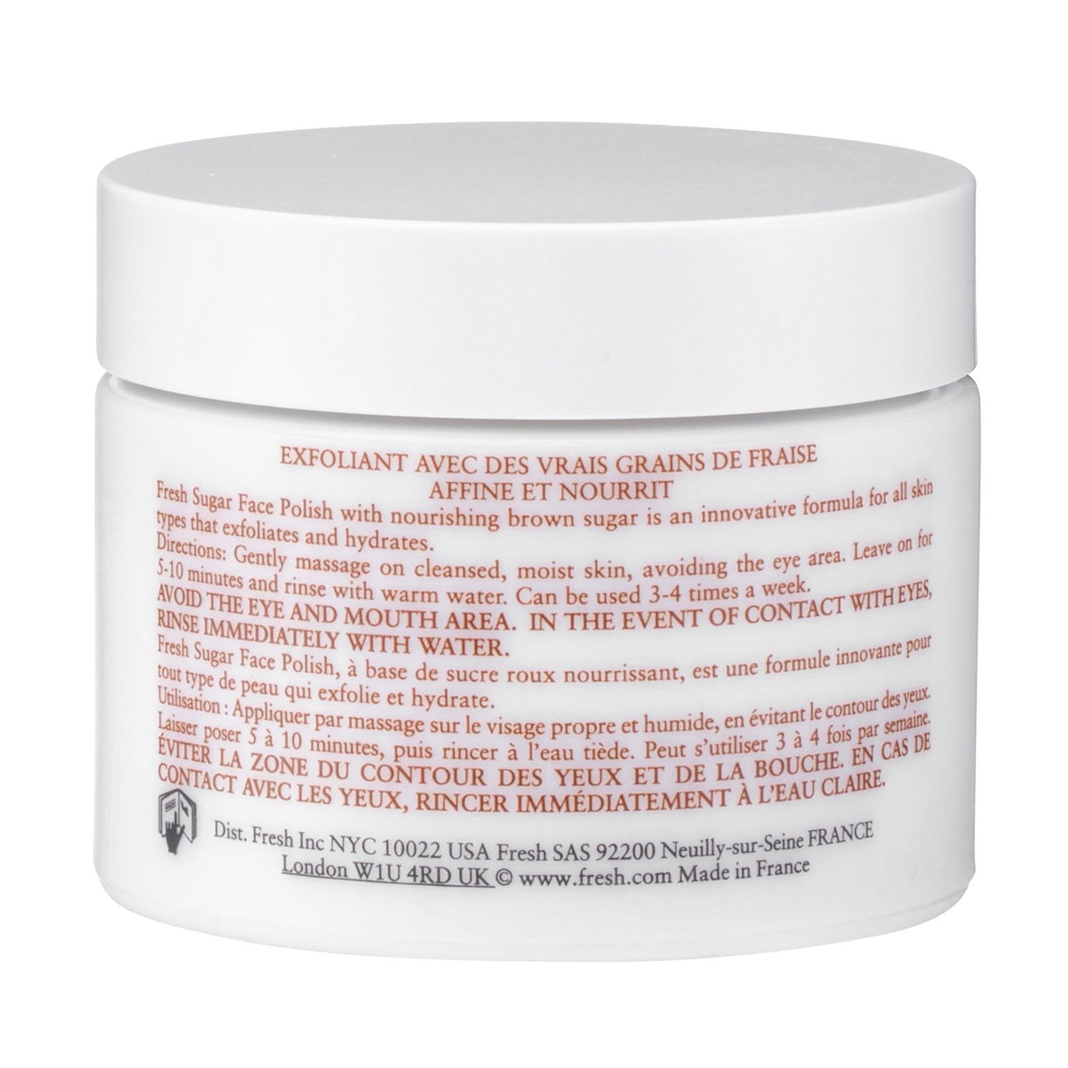 Fresh Sugar Face Polish – Peeling Mit Braunem Zucker Und Erdbeersamen, 9,4 G, Für Weiche Haut