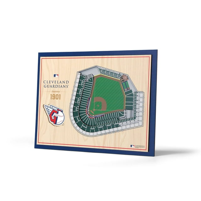YouTheFan MLB 5-Layer Stadium View 3D Wall Art, Assorted Teams