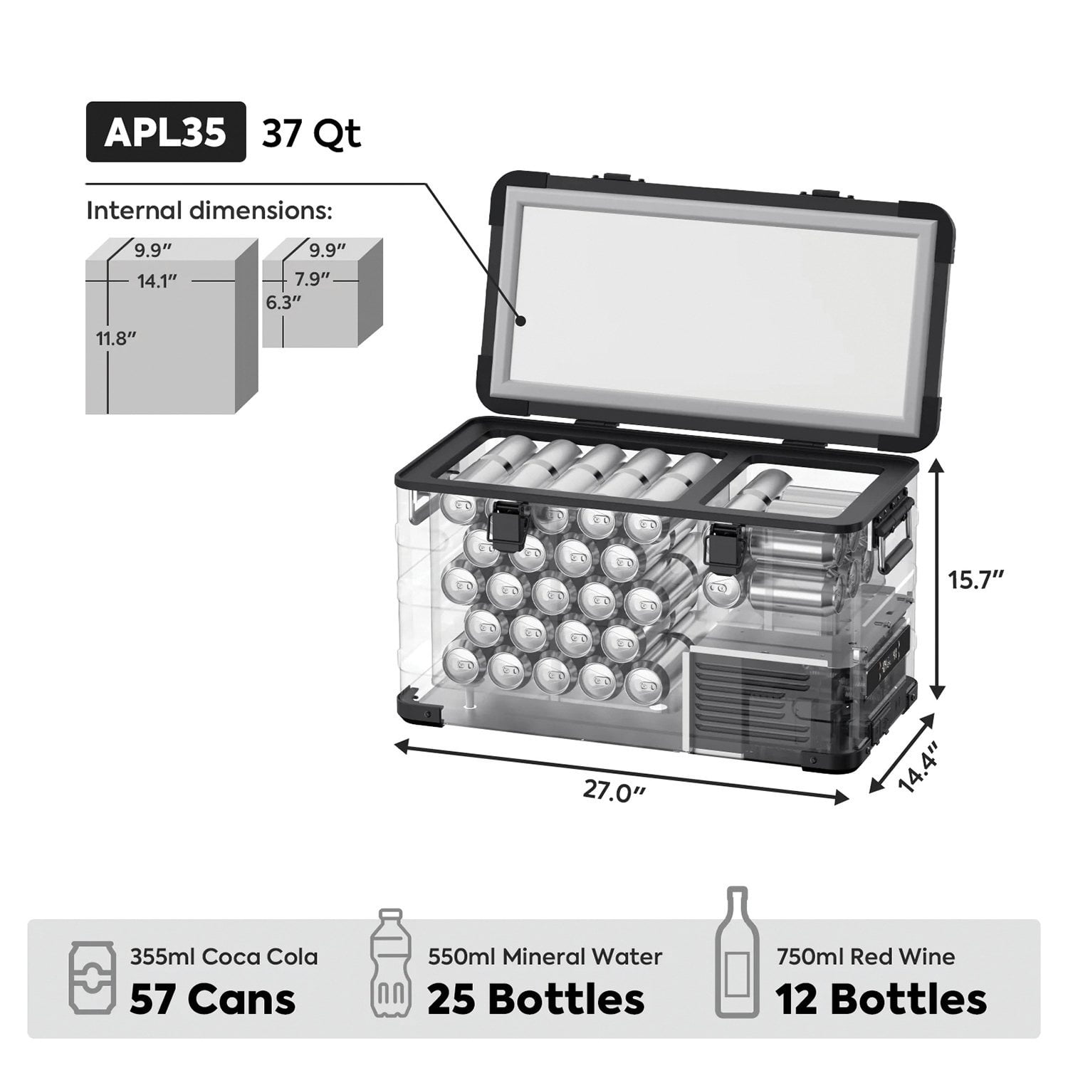 ICECO APL35 Dual Zone Portable Cooler 37QT - Samsclub.com
