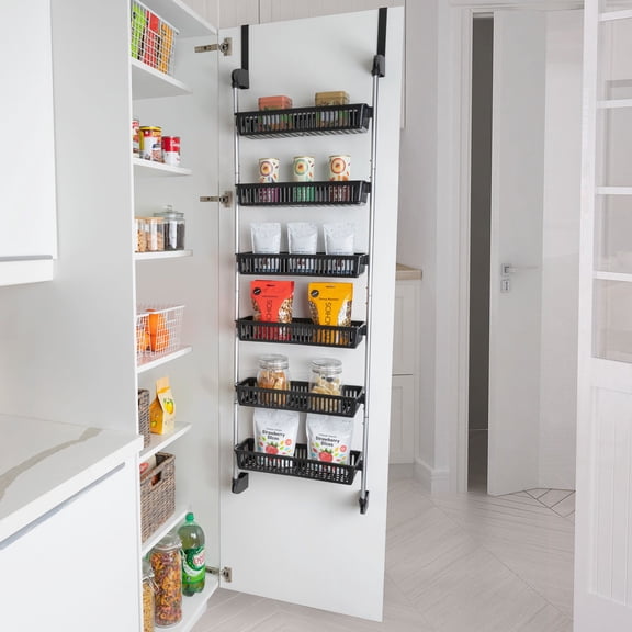 Smart Design 6-Tier Pantry Organizer with 6 Full Baskets, Choose Color